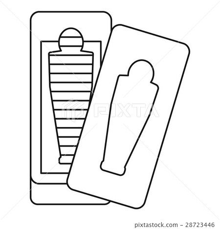 Sarcophagus icon, outline style 28723446