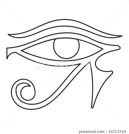 Eye of Horus icon, outline style Eye of Horus icon, outline style 28723529