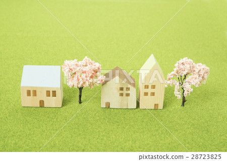 Model of housing and cherry tree 28723825