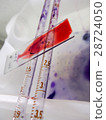 Microscope slide with red strain 28724050