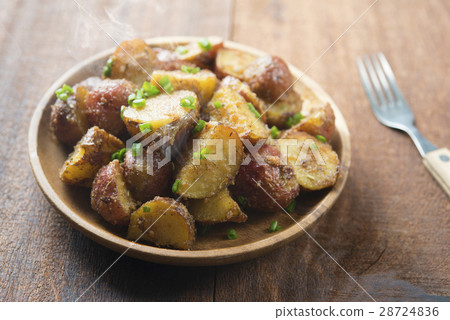 Oven roasted potatoes ready to serve Oven roasted potatoes ready to serve 28724836