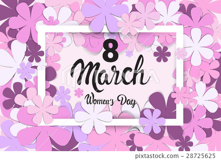 8 March International Women Day Greeting Card 28725625