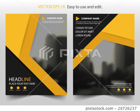 Yellow triangle Vector Brochure annual template 28726237