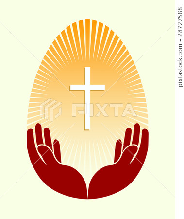 Easter egg and hands Easter egg and hands 28727588