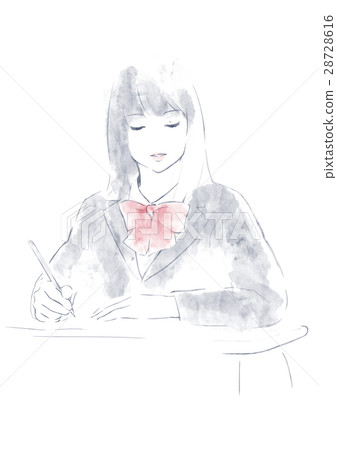 Girls taking notes 28728616