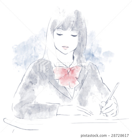 Girls taking notes 2 28728617