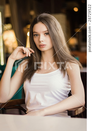 Portrait of beautiful brunette woman 28729522