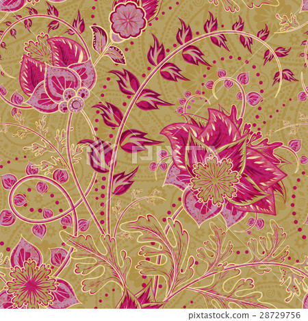 Seamless floral background. Fantasy flowers and 28729756