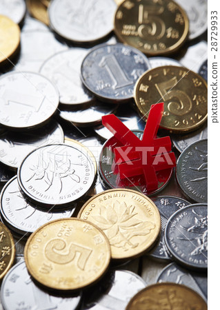 Chinese Yuan Coin and Currency Symbol Chinese Yuan Coin and Currency Symbol 28729933