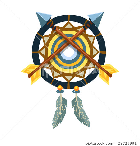 Dreamcatcher Charm With Crossed Arrows, Native Dreamcatcher Charm With Crossed Arrows, Native 28729991