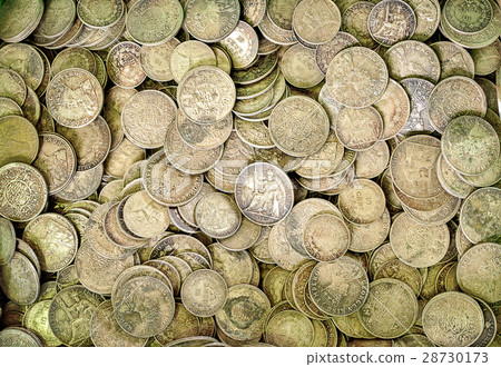 Ancient silver coins, Used for background 28730173
