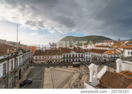 Angra do Heroismo downtown and Brazil mountain 28730183