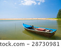 Boat at beach and blue sky 28730981