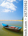 Boat at beach and blue sky 28730982