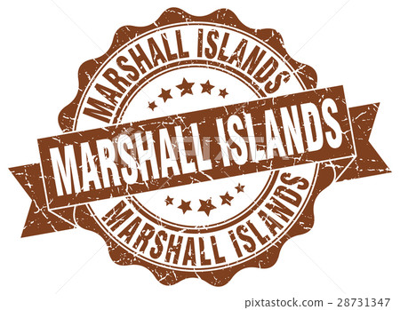 Marshall Islands round ribbon seal Marshall Islands round ribbon seal 28731347