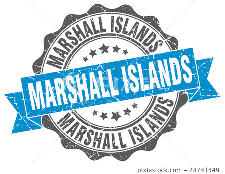 Marshall Islands round ribbon seal Marshall Islands round ribbon seal 28731349