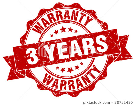 3 years warranty stamp. sign. seal 3 years warranty stamp. sign. seal 28731450