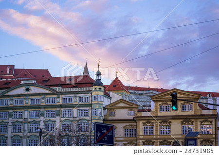 evening sunset in the old town of Prague evening sunset in the old town of Prague 28731985