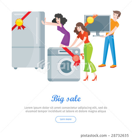 Supermarket Sale Banner. Household Appliances 28732635