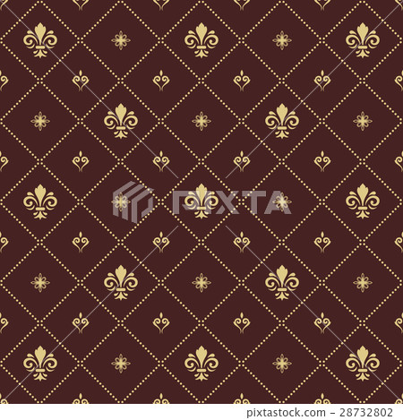 Seamless Vector Pattern With Royal Lily 28732802