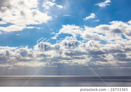 Tsugaru海峽藍天和水平線 28733365