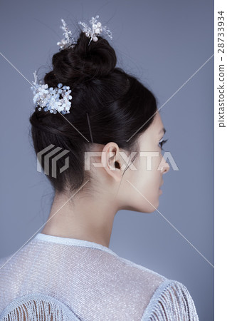 Portrait of a futuristic young asian woman. Portrait of a futuristic young asian woman. 28733934