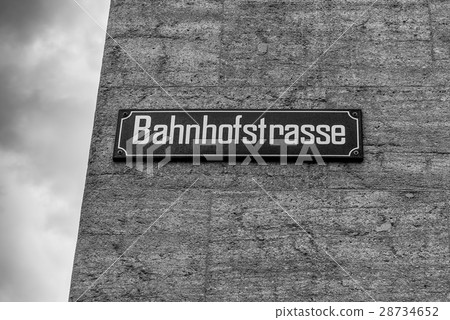 Bahnhofstrasse street plate in Zurich, Switzerland 28734652