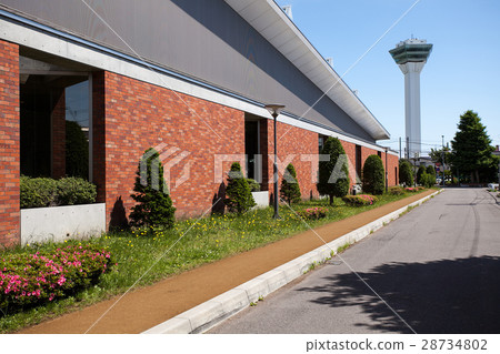 Central Library of Hakodate City and Goryokaku Tower 28734802