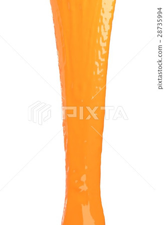 flowing caramel isolated on white 3d illustration 28735994