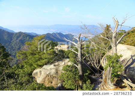Hiroshima prefecture · Miyajima Miyama view from the top of the mountain Hiroshima prefecture · Miyajima Miyama view from the top of the mountain 28736233