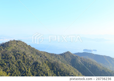 Hiroshima prefecture · Miyajima Miyama view from the top of the mountain 28736236