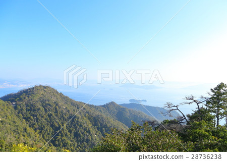 Hiroshima prefecture · Miyajima Miyama view from the top of the mountain Hiroshima prefecture · Miyajima Miyama view from the top of the mountain 28736238