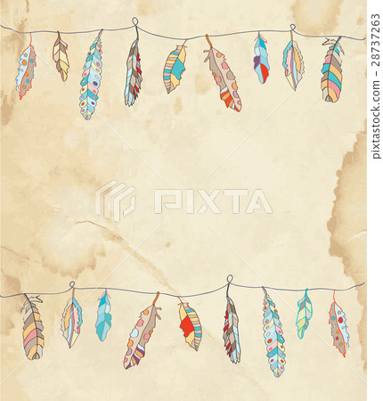 Background or card with feathers 28737263