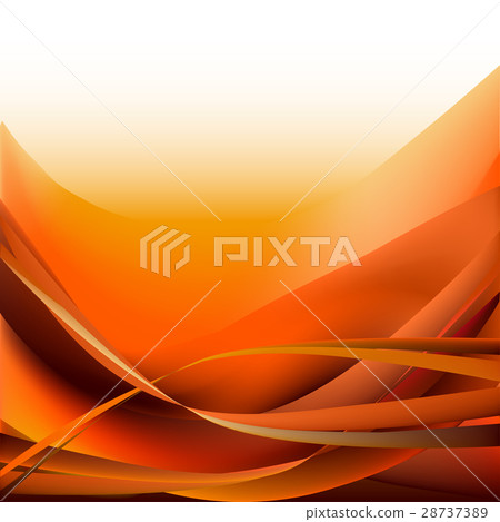 Colorful waves isolated abstract background orange 28737389