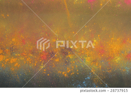 Holi colours on black background - Stock Photo [28737915] - PIXTA