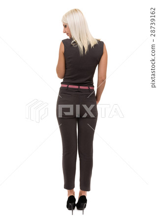 Full length of a beautiful young woman in overall Full length of a beautiful young woman in overall 28739162