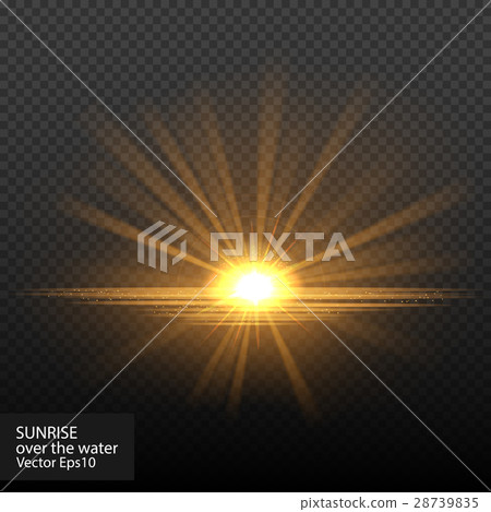 Bright shining sun/star. Isolated on black 28739835