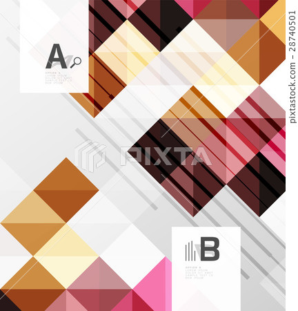 Vector square elements on gray abstract background 28740501