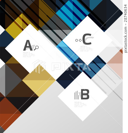 Minimalistic square shapes abstract background 28740634