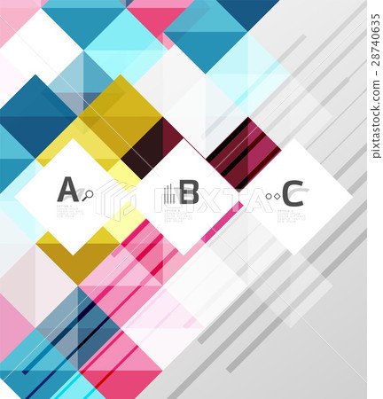 Modern geometrical square banner, minimalistic 28740635