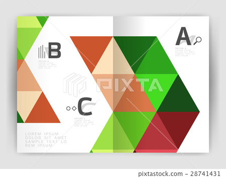 Modern business brochure or leaflet print cover 28741431