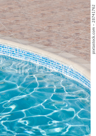 part of the pool with blue water part of the pool with blue water 28741762