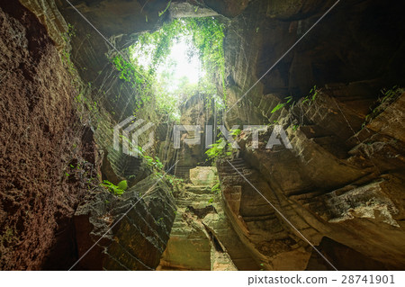 nature outdoor park with pond water in limestone 28741901