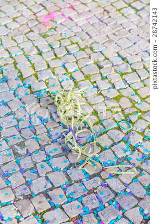 background from carnaval street with confetti background from carnaval street with confetti 28742143