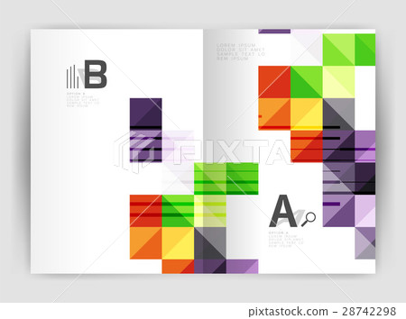Vector square template background Vector square template background 28742298
