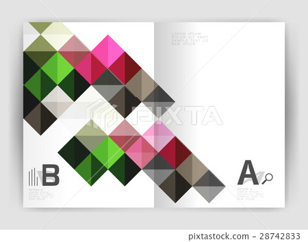 Minimalistic square brochure or leaflet business Minimalistic square brochure or leaflet business 28742833