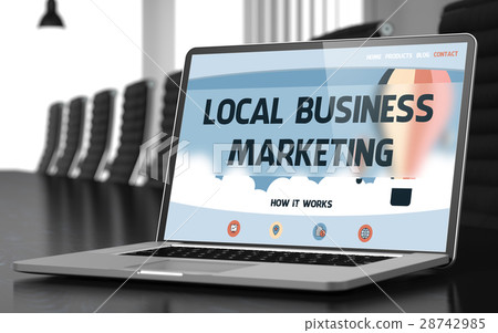 Local Business Marketing Concept on Laptop Screen 28742985