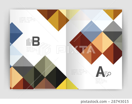 Minimalistic square brochure or leaflet business 28743015