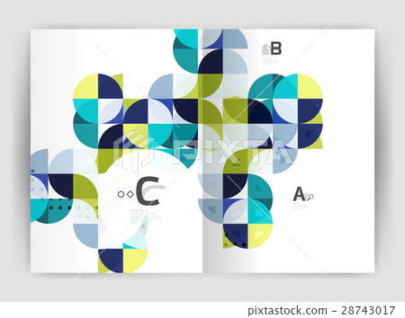 Business brochure or leaflet A4 cover template 28743017