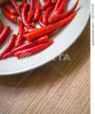 Hot chilli red on plate 28743195